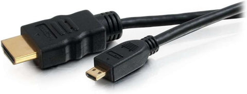 C2G Micro HDMI to HDMI, 4K, High Speed HDMI Cable, Ethernet, 60Hz, 1.5 Feet (0.45 Meters), Black, Cables to Go 50613