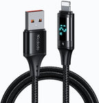 mcdodo LED Display Nylon Braided Sync Charge USB Data 4FT/1.2M Cable Compatible with Phone 14/13/12/11 Pro Max XS/Max/XR/X/8//7/Plus/Pad/Pro/Air/2 More