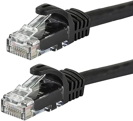 Monoprice Cat6 Ethernet Patch Cable - 5 Feet - Black (12-Pack) Snagless RJ45, 550MHz, UTP, Pure Bare Copper Wire, 24AWG - FLEXboot Series