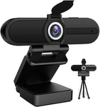 HDZIYU Webcam with Microphone, 8MP Laptop PC Desktop Computer Web Camera, USB Ultra HD Webcam with Tripod for Video Calling Recording Streaming Video Conference