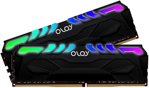 OLOy DDR4 RAM 16GB (2x8GB) Black Owl Aura Sync RGB 3200 MHz CL16 1.35V 288-Pin Desktop Gaming UDIMM (MD4U0832161BHJDA)