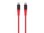 Monoprice Durable USB 2.0 Type-C Charge and Sync Kevlar Reinforced Nylon-Braid Cable - 6 Feet - Red, 5A/100W, High-Strength Aluminum Connectors - AtlasFlex Series