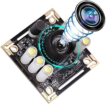 1080P USB Camera Module for Computer | 2MP CMOS Day & Night Vision Webcam Board | 100 Degree Wide Angle No Distortion Lens | for Windows, Linux, Android, Mac OS, and Raspberry Pi