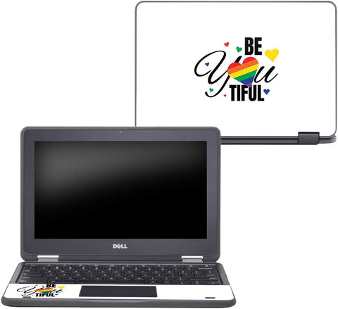 MightySkins Skin Compatible with Dell Chromebook 11" 3189 - BeYouTiful Rainbow | Protective, Durable, and Unique Vinyl Decal wrap Cover | Easy to Apply, Remove, and Change Styles | Made in The USA