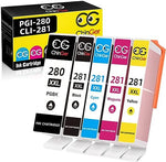 CHINGER Compatible Ink cartridges Replacement for Canon 280 281 PGI-280XXL CLI-281XXL PGI280 XXL CLI281XXL Used in PIXMA TR7520 TR8520 TS9120 TS6120 TS6220 TS6320 TS8320 TS8220 TS8120 Printer (5 Pack)