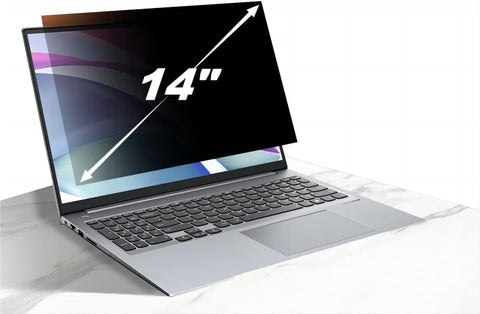 JiSiTeCai-14 Inch Laptop Privacy Screen Filter for 16:9 Widescreen Display - Computer Monitor Privacy and Anti-Glare Protecto