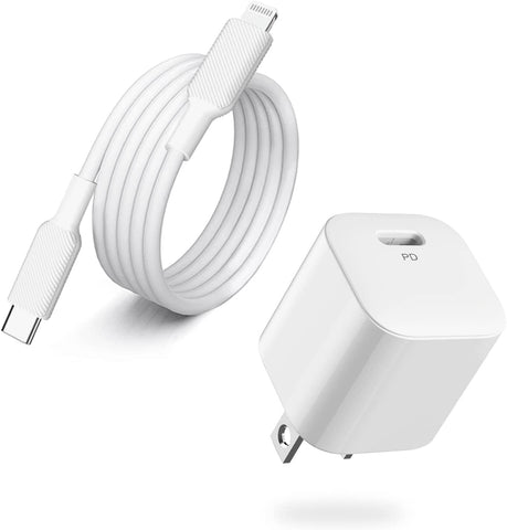 iPhone 13 12 11 Fast Charger [MFi Certified] 20W USB C Apple Power Adapter PD Type C Wall Charger with 6FT Lightning Cable Compatible with iPhone 13Pro/13Pro Max/12 Mini/11/11 Pro Max/XR/X/SE