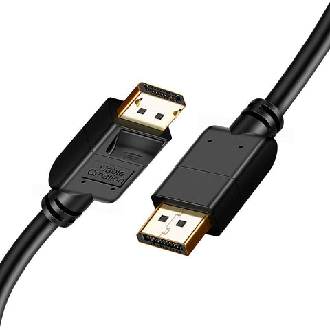 CableCreation 8K Displayport Cable 1.4, 6.6ft DisplayPort to DisplayPort Cable (DP to DP Cable) Gold Plated with 8K@60Hz, 4K@144Hz, 2K@165Hz Video Resolution & HDR Support, 2M/ Black