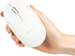 Macally Wireless Bluetooth Mouse for Mac, MacBook Pro/Air, iPad, and PC - Quiet Click and Comfortable Wireless Mouse - Compatible Wireless Apple Mouse - White Laptop Mouse Bluetooth