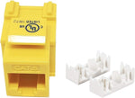 Micro Connectors CAT6 Punch Down Keystone Jack/Yellow 10-Pack