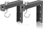 suptek Universal Projector Screen Wall Mount L-Brackets Wall Hanging Mount 6 inch Adjustable Extension Mounting Hooks for Projection Screen up to 66 lbs, 30 kg Capacity Each, PRL001B, Black (1 Pair)