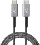 Sewell MOS Spring USB-C Cable - USB-C to USB-C, Deep Grey, 1 ft,SW-32990-1
