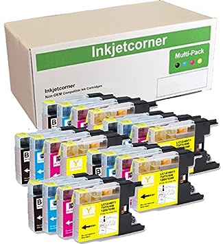 Inkjetcorner Compatible Ink Cartridge Replacement for LC-75 LC75 XL for use with MFC-J280W MFC-J425W MFC-J430W MFC-J435W MFC-J625DW MFC-J825DW MFC-J835DW (5 Black 5 Cyan 5 Magenta 5 Yellow, 20-Pack)