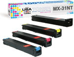 MADE IN USA TONER Compatible Replacement for Sharp MX31NT, MX-2600N, MX-3100N (CMYK,4 Pack)