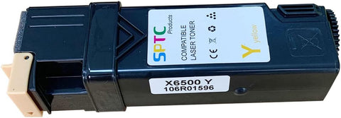 SPTC Compatible 106R01596 Toner Cartridge Replacement for Xerox Phaser 6500N 6500 6500DN WorkCentre 6505 6505N 6505DN Printers 1 Pack (Yellow )