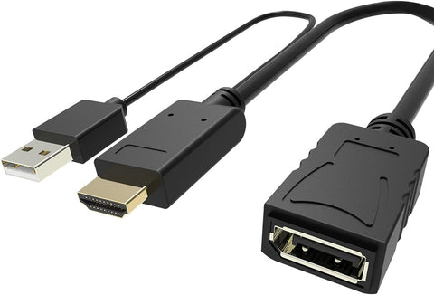 VCOM HDMI to DisplayPort Cable Adapter/Converter with USB Power, 4K@60Hz Male to Female HDMI to DP Adaptor for Monitor, Support HDCP2.2 HDMI2.0, Compatible with, PS5, NS, Mac Mini,Xbox,(NOT USB Port)