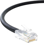 InstallerParts Ethernet Cable CAT6 Cable UTP Non-Booted 25 FT - Black - Professional Series - 10Gigabit/Sec Network/High Speed Internet Cable, 550MHZ