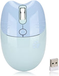 Zhiyavex Cat Paw Wireless Mouse, 2.4G Dual Mode, Level 3 DPI, Cute Cartoon Silent Bluetooth Mouse, Kids Girl Mouse for PC Laptop Tablet(Blue)