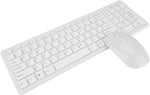 Wireless Keyboard Mouse Combo,108 Keys Multi-Functional Full Size Quite Keyboard with Numeric High Sensitivity No delay for Office Home Laptop Computer(White)