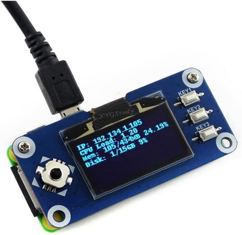 1.3inch 128x64 OLED Display HAT for Raspberry Pi 4 3 Jetson Nano SPI/I2C Interface with Embedded Controller @XYGStudy