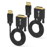 UKYEE Displayport to DVI Cable 3ft 2-Pack?Display Port (DP) to DVI Cord Adapter for Computer Monitor Projector