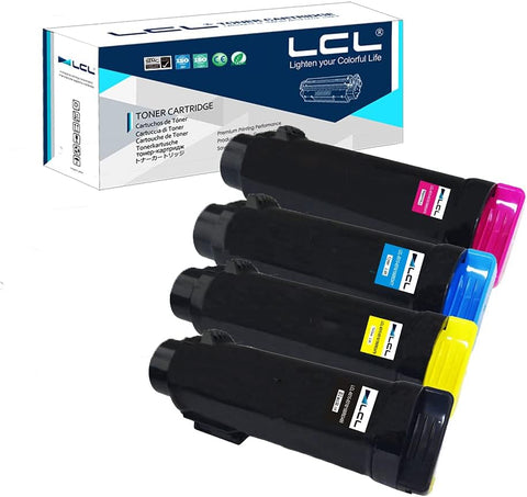 LCL Compatible Toner Cartridge Replacement for Xerox WorkCentre 6515 Phaser 6510 106R03480 106R03477 106R03478 106R03479 6515DNM 6515N 6510DN 6515DN 6515DNI (4-Pack Black Cyan Yellow Magenta)