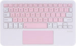 INI Totetype Portable Bluetooth Touchpad Keyboard for iPad Air, iPad Pro, iPad Mini, Trackpad Android Windows Tablet & PC - White&Marshmallow