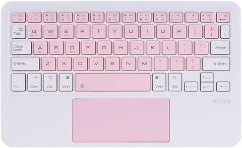 INI Totetype Portable Bluetooth Touchpad Keyboard for iPad Air, iPad Pro, iPad Mini, Trackpad Android Windows Tablet & PC - White&Marshmallow