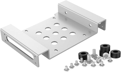 ORICO Aluminum 5.25 Inch to 2.5 or 3.5 Inch Bay Adapter Internal Hard Disk Drive Mounting Kit with Screws and Shock Absorption Rubber Washer- Silver