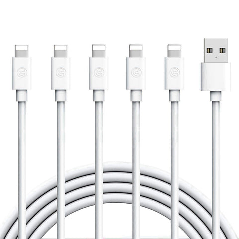 iPhone Charger,Atill Lightning Cable 5Pack 6FT iPhone Charging Cable Cord Compatible with iPhone 14/13/12/11/ X 8 8Plus 7 7Plus 6s 6sPlus 6 6Plus SE 5 5s 5c iPad iPod & More (White)