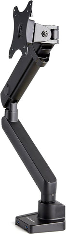 StarTech.com Desk Mount Monitor Arm with 2X USB 3.0 Ports - Slim Full Motion Adjustable Single Monitor VESA Mount up to 8kg Display - Ergonomic Articulating Arm - Desk Clamp/Grommet (ARMSLIM2USB3)