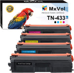 MxVol Compatible Toner Cartridge Replacement for Brother TN-433 TN-431 TN433 Brother MFC-L8900CDW HL-L8360CDW MFC-L8610CDW HL-L8260CDW Printer Toner (TN433BK TN433C TN433M TN433Y, 4-Pack)