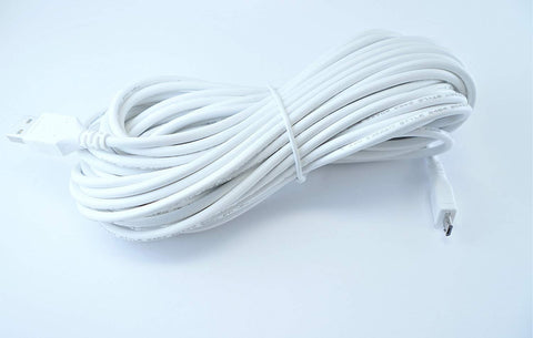 OMNIHIL 30 Feet White Micro-USB Cable Compatible with Brother Mobile Color Page Scanner, DS-720D