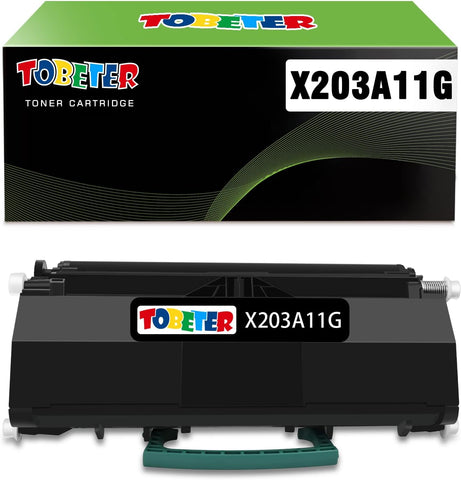 ToBeter Compatible Toner Cartridge Replacement for Lexmark X203A11G, for Lexmark X203 X203N X204 X204N Series Printer (Black, 1 Pack)