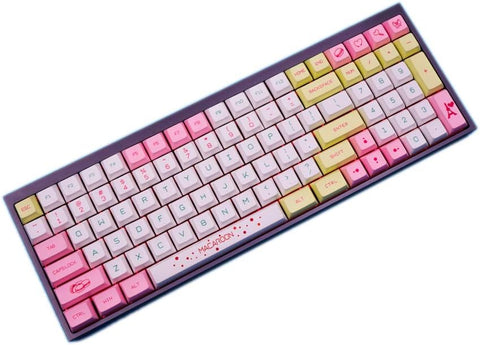 ONECAP 140 XDAS keycaps Dye-Sublimated Keycap for MX Switch keycaps for Wired USB Mechanical Gaming Keyboard (Macaron)