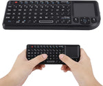 2.4GHz Wireless Touchpad Keyboard, Super Thin&Lightweight Rechargeable Ultra Mini Thin USB Backlit Keyboard, Plug and Play Fits for HTPC, for PS3/4