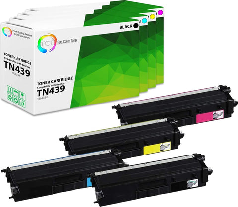 TCT Premium Compatible Toner Cartridge Replacement for Brother TN439 TN-439 Ultra High Yield Works with Brother HL-L8360CDW L8360CDWT, MFC-L8900CDW L9570CDW Printers (B, C, M, Y) - 4 Pack