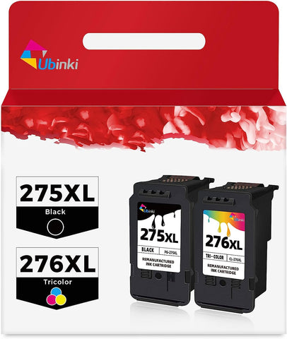 275XL 276XL Ink Cartridge for Canon Ink 275 and 276 Printer Ink PG-275 CL-276 XL Combo Pack to Canon PIXMA TS3522 TR4720 TS3520 TS3500 TR4700 TS3500 Series Printers(1 Black, 1 Color, 2-Pack)