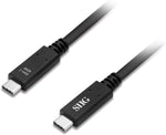 SIIG USB 3.1 Type-C Gen 2 Cable 4K60Hz 60W PD 10Gbps Transfer Rate, USB-IF Certified Thunderbolt 3 Port Compatible for MacBook Pro and Other Type-C Devices, USB-C to USB-C - 3.3ft, Black