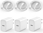 iPhone 14 13 12 Fast Charger, 3 Pack [Apple MFi Certified] PD 20W USB C iPhone Charger Block with 6FT Type C to Lightning Fast Charging Cable Compatible for iPhone 14 13 12 Pro Max 11 XS XR X 8 iPad