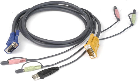 IOGEAR Micro-Lite Bonded All-in-One USB KVM Cable, 6 Feet, G2L5302U