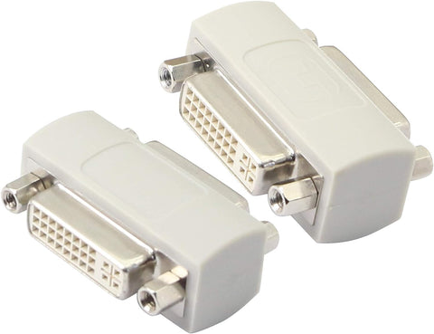 DVI Female to Female Coupler, DVI24+5/DVI-I Serial Cable Signal Extender, YOUCHENG for Extend and Connect Two DVI Cables?2-Pack?