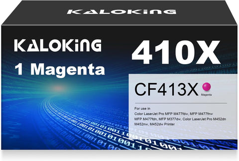 KALOKING Compatible Toner Cartridge Replacement for HP 410X 410A CF413X to use with Color Laserjet Pro MFP M477fdw M477fdn M477fnw Pro M452dn M452nw M452dw Printer Toner 1 Magenta