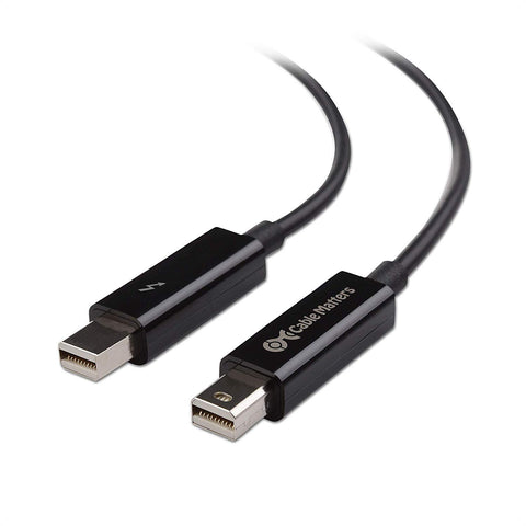 [Intel Certified] Cable Matters Thunderbolt Cable (Thunderbolt 2 Cable) in Black 6.6 Feet
