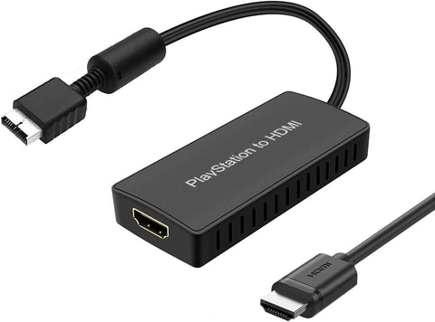 PS2 to HDMI Adapter PS2 HDMI Cable PS2 to HDMI Converter Support 4:3/16:9 Screen aspect ratio switch. Works for Playstation 1/Playstation 2 HD Link Cable. Playstation 1 Adapter Sony PS2 HDMI Converter