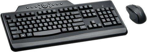 Kensington Pro Fit Wireless Media Desktop Set with Keyboard and Mouse (K72408US), Black