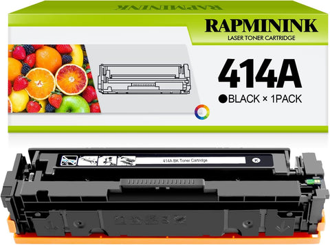 RapmininK (with Chip) Replacement for HP 414A Black W2020A 414X W2020X Toner Cartridge for use with HP Color Pro MFP M479fdw M479fdn M479dw M479dn, Pro M454dn M454 M454dw Printers - 1 Pack