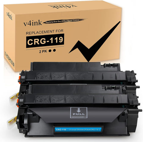 v4ink 2PK Compatible Toner Cartridge Replacement for Canon 119 CRG-119 3479B001AA Toner for Canon ImageClass mf414dw mf416dw mf419dw mf5950dw mf5960dn lbp251dw lbp253dw lbp6670dn Printer