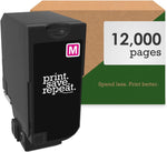 Print.Save.Repeat. Lexmark 74C1HM0 Magenta High Yield Toner Cartridge for CS725 [12,000 Pages]