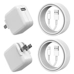 iPad Charger iPhone Charger, 2-Pack ?Apple MFi Certified? 12W Charger iPad Foldable Portable Travel Plug with 3.3FT Lightning Cable Compatible with iPhone, iPad, iPad Mini 1/2/3/4/5, iPad Air 1/2/3